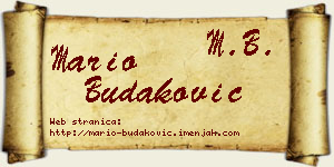 Mario Budaković vizit kartica